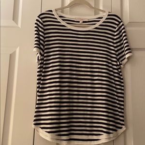 Loft short sleeved striped sweater